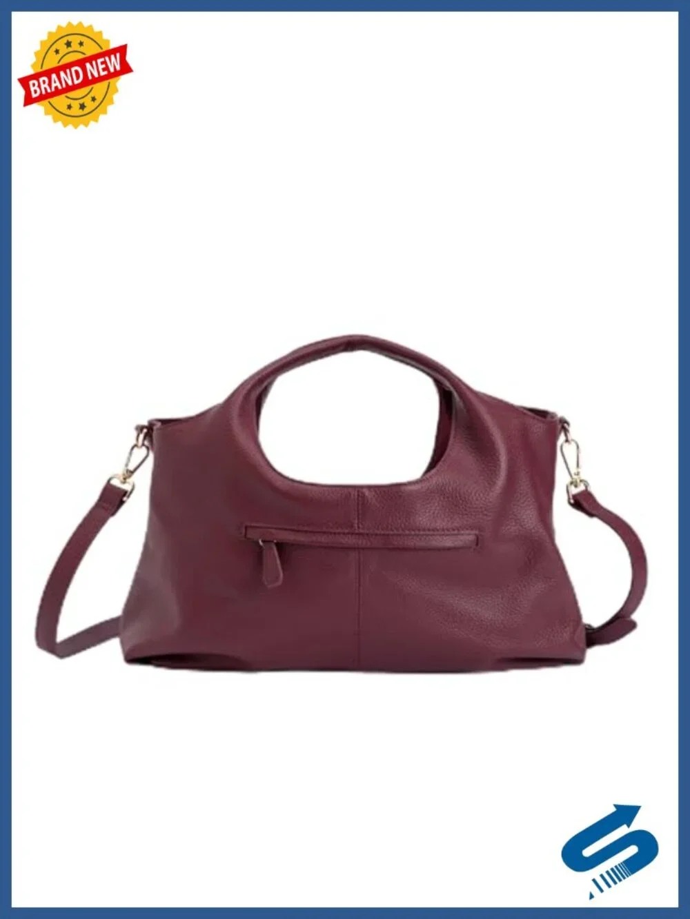 Cow Leather Satchel Handbag Top-Handle Shoulder Crossbody Tote Purse